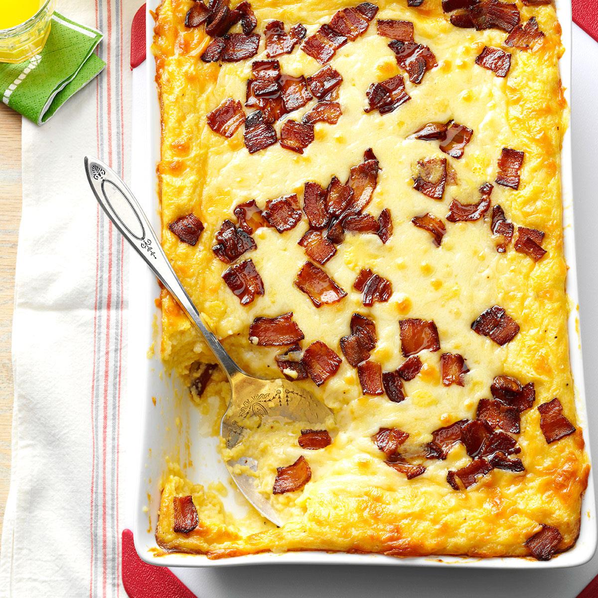 Baked Two-Cheese & Bacon Grits-image