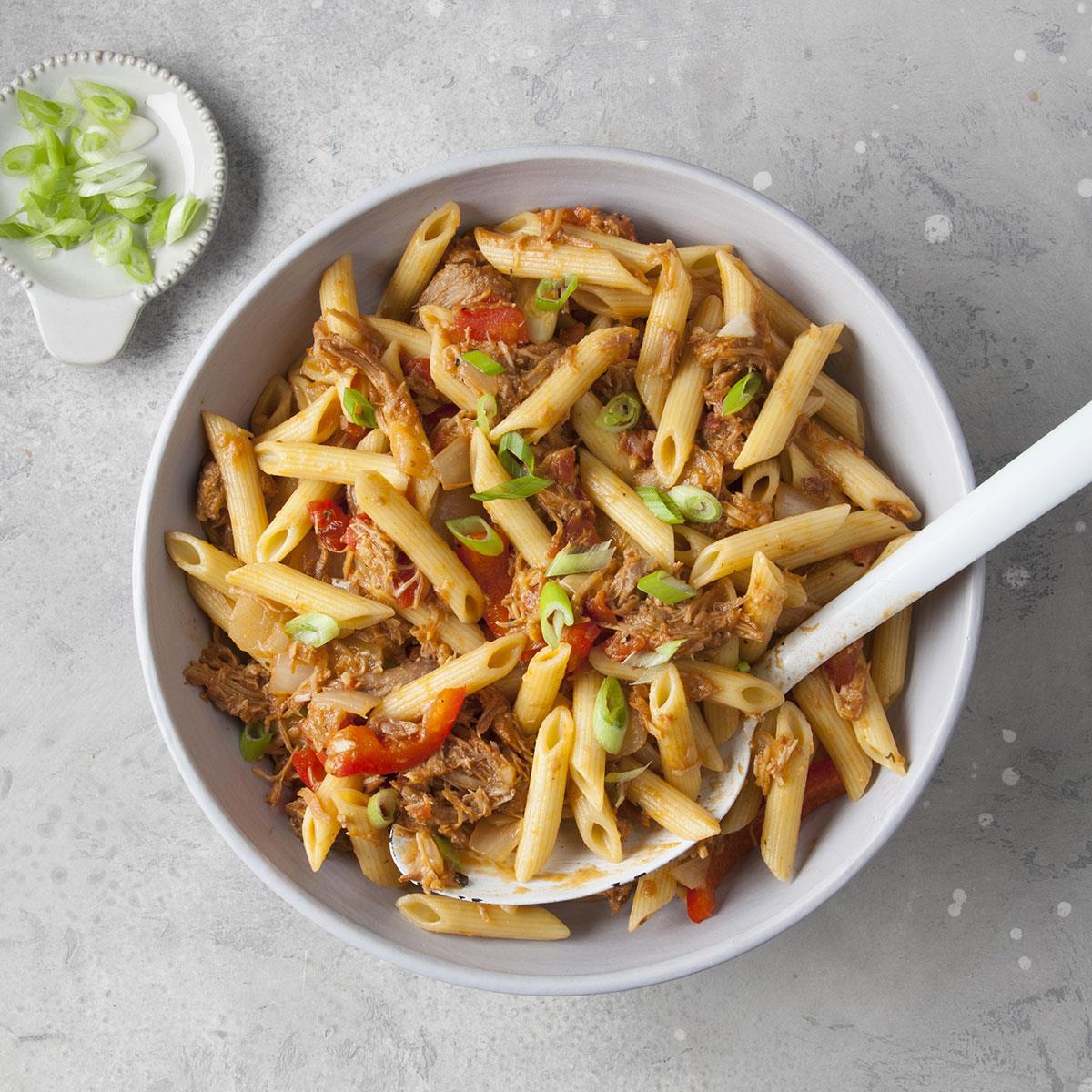Barbecue Pork And Penne Skillet Recipe How To Make It Taste Of Home