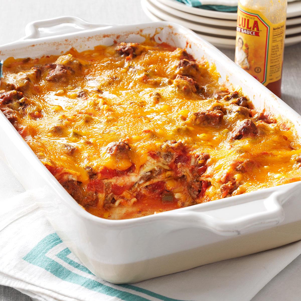 image of Beef Taco Lasagna recipe by Taste of Home