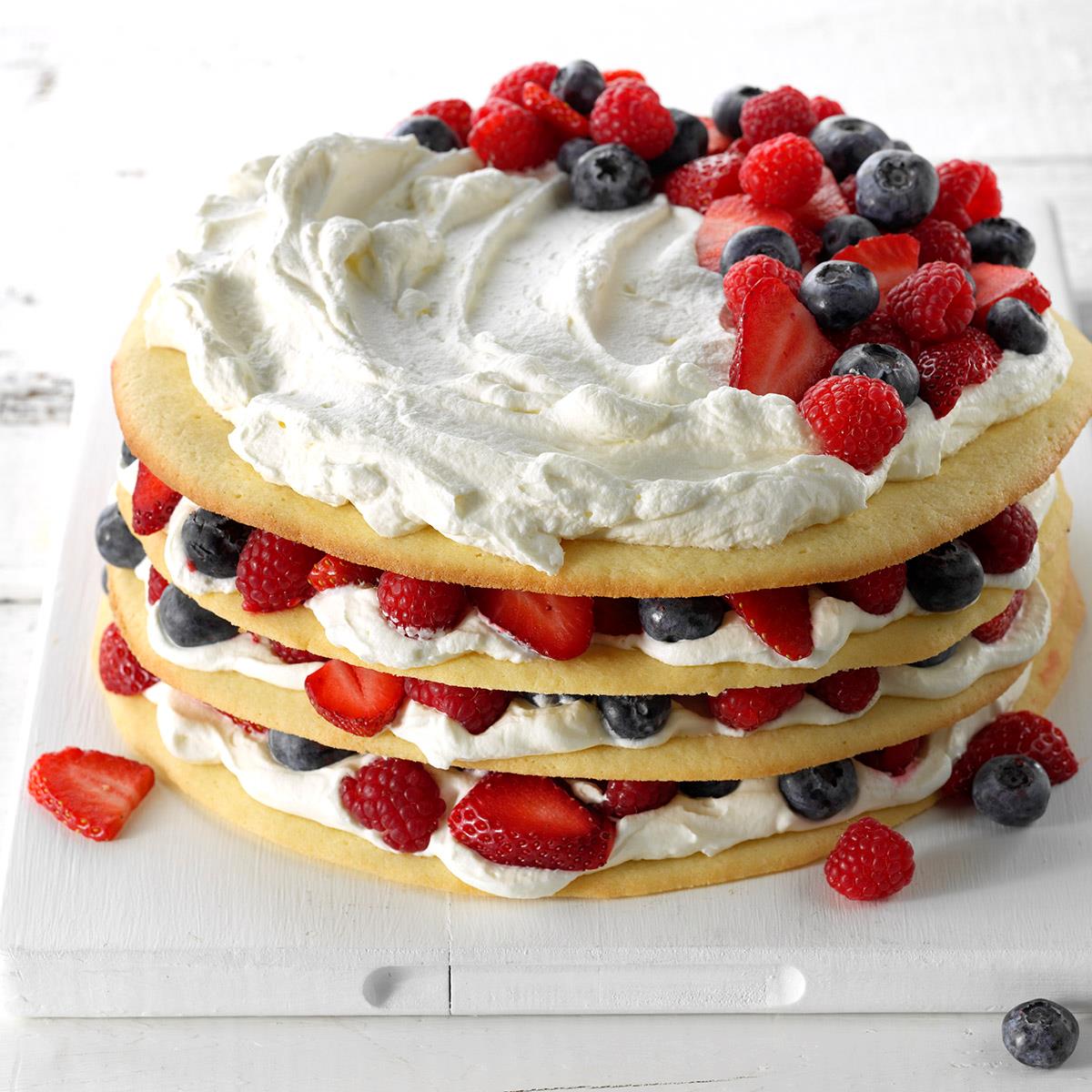 Berries &amp; Cream Torte Recipe: How to Make It | Taste of Home
