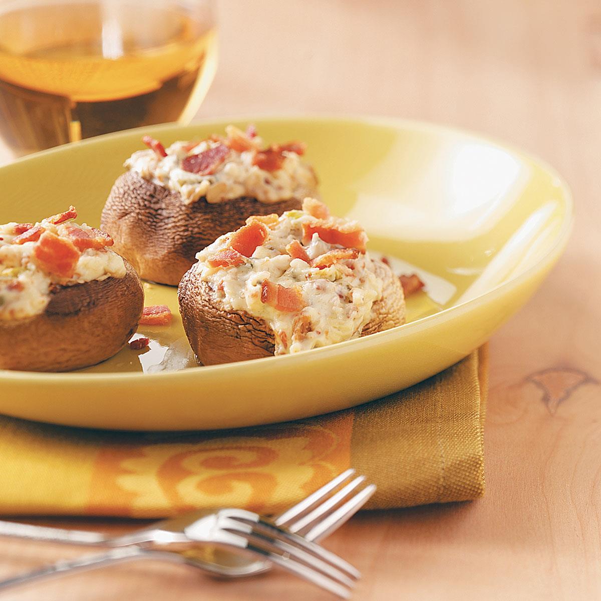 Blue Cheese and Bacon Stuffed Mushrooms image