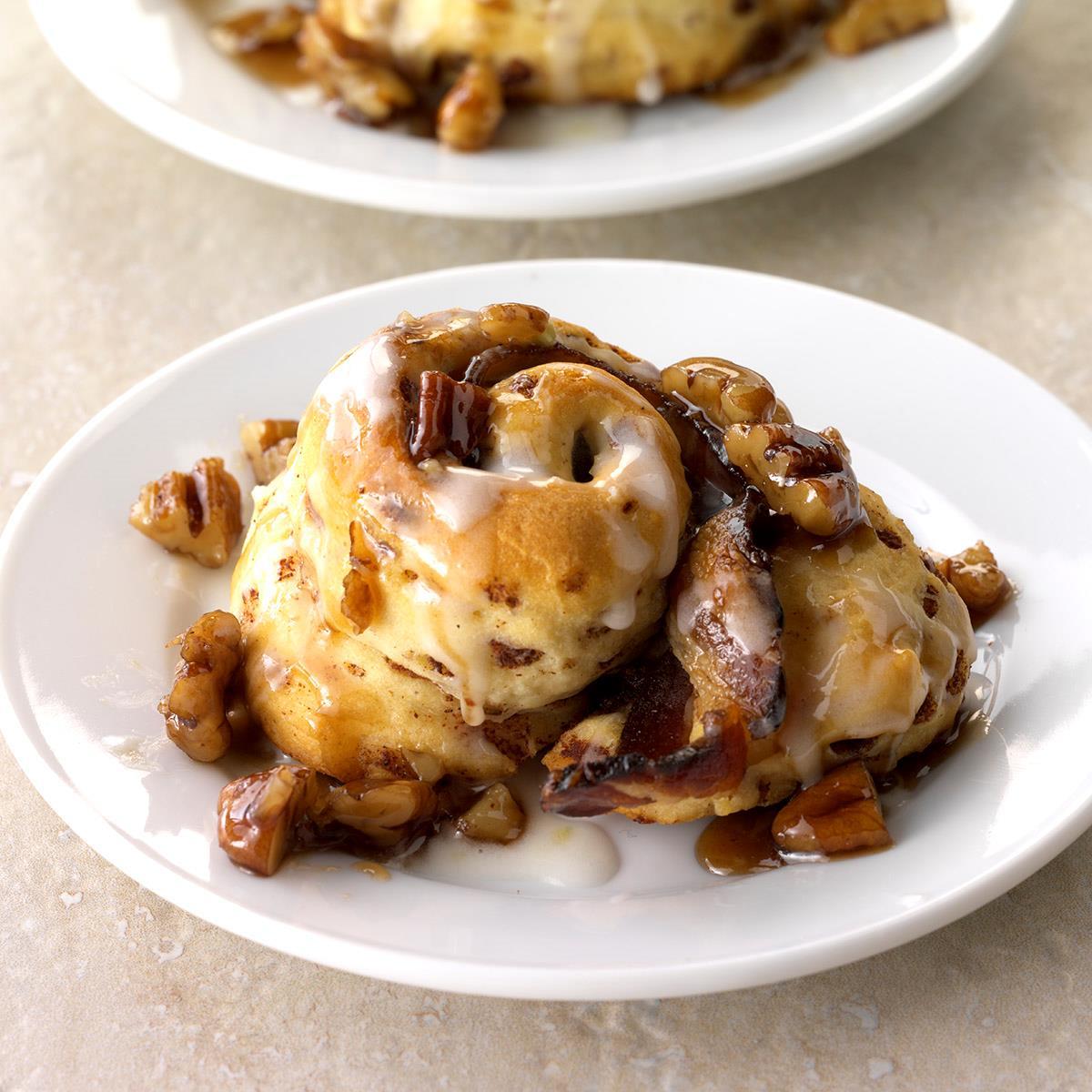 Air-Fryer Bourbon Bacon Cinnamon Rolls image