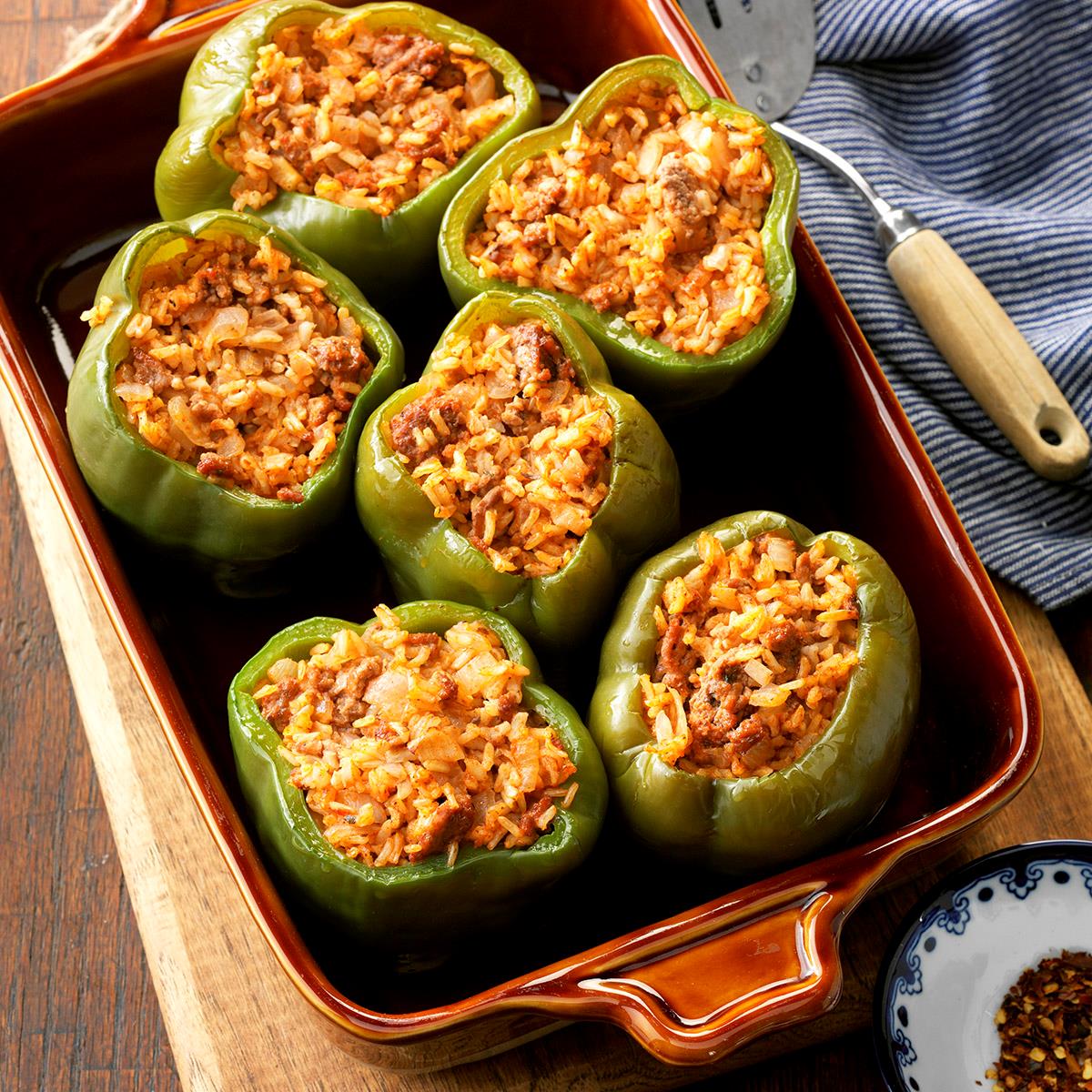 Brown Rice Stuffed Peppers Recipe Taste Of Home,How To Freeze Mushrooms Youtube