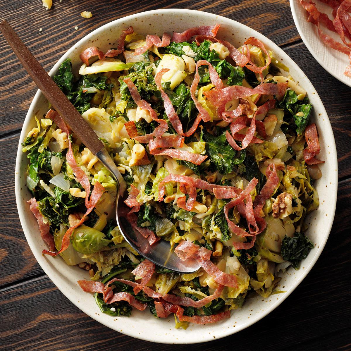 Brussels Sprouts & Kale Saute_image