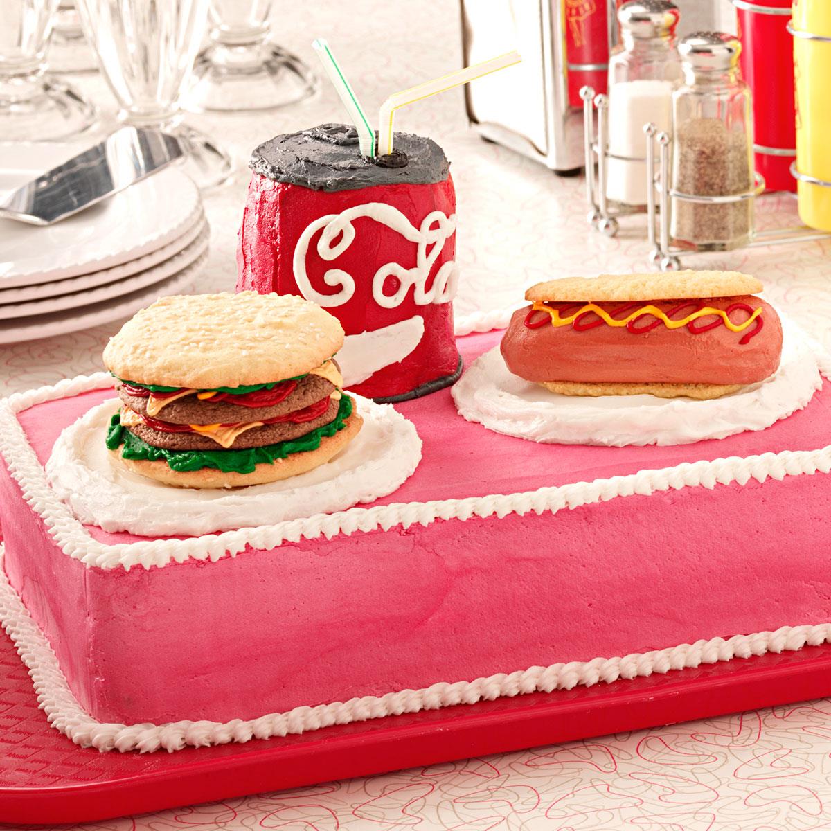 Burger ‘n’ Hot Dog Cake
