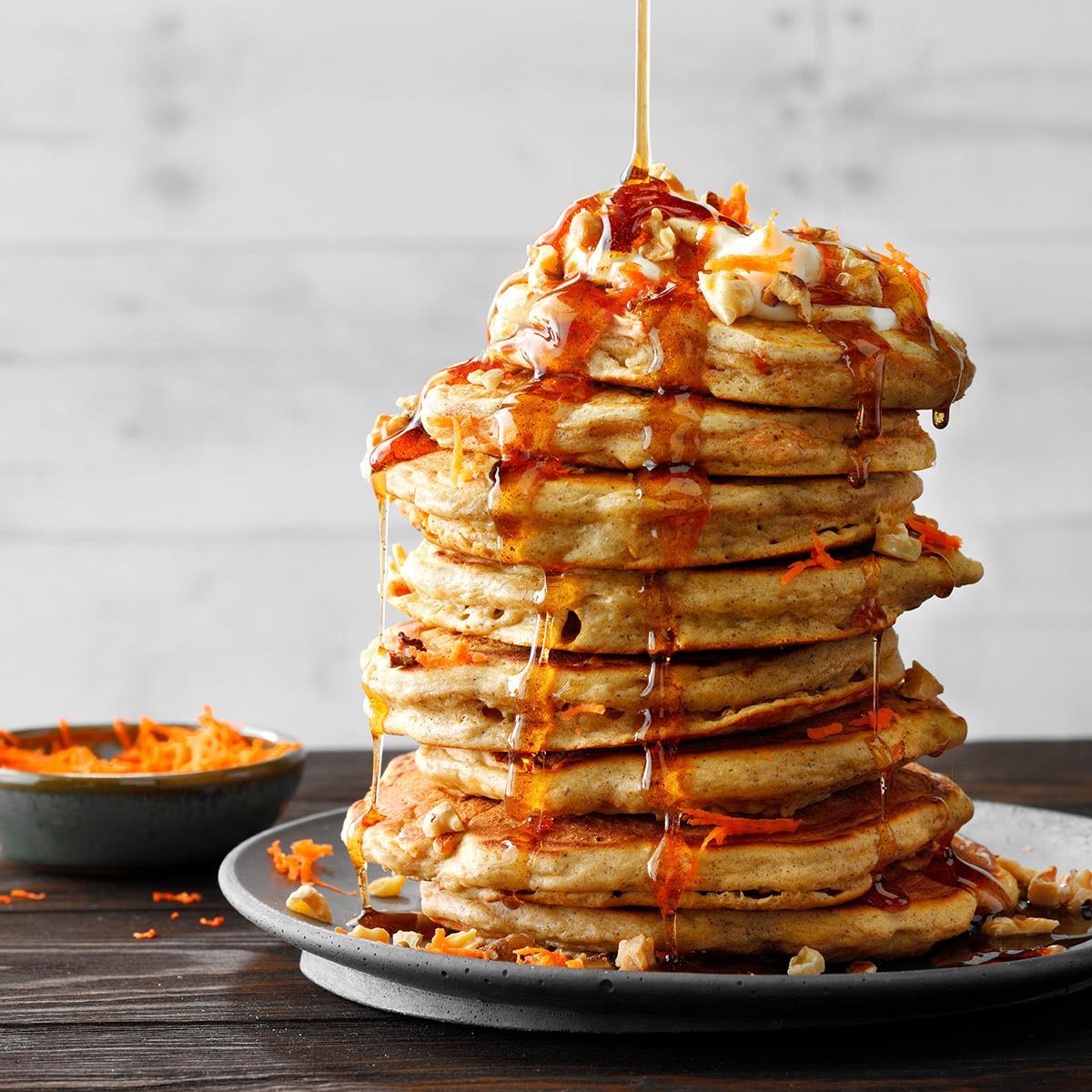 Carrot Cake Pancakes - Amanda's Cookin' - Pancakes & Waffles