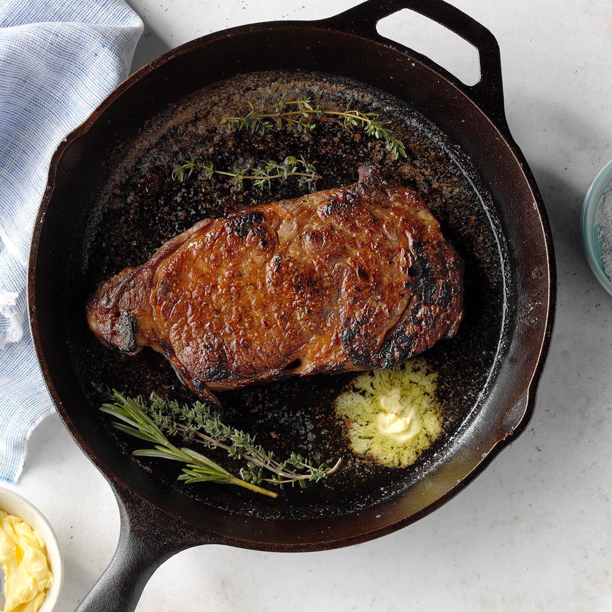 Cast Iron Skillet Steak Recipe How To Make It Taste Of Home
