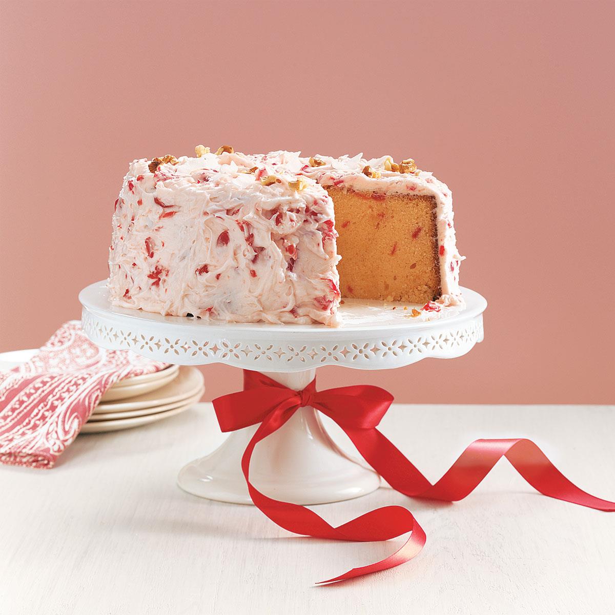 Strawberry Pound Cake w/ Cream Cheese Drizzle | Just A Pinch