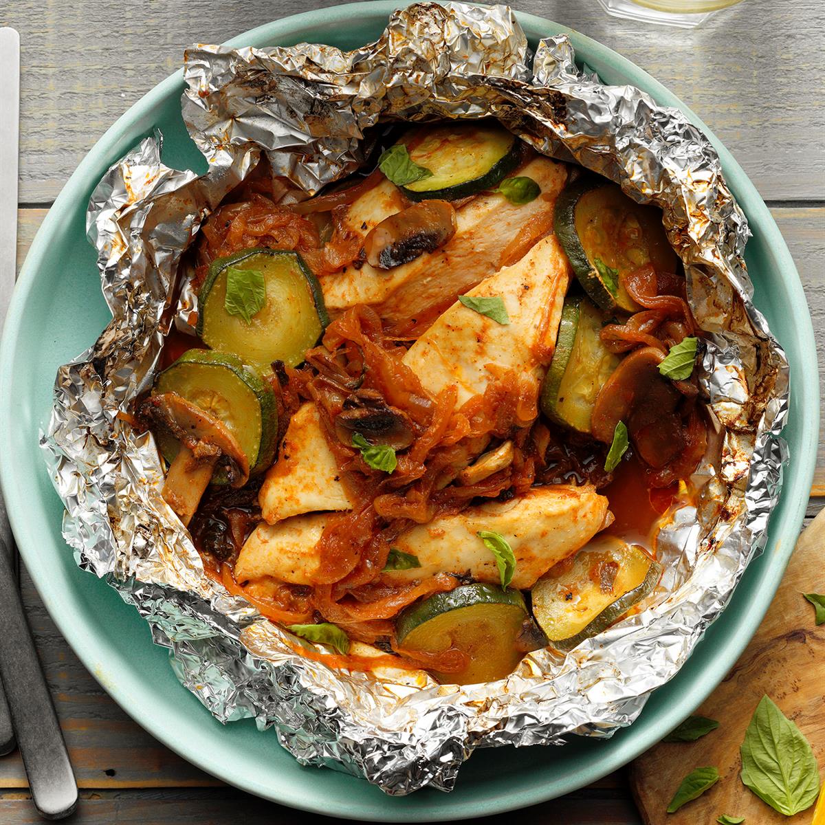 Chicken and Zucchini Foil Packs image