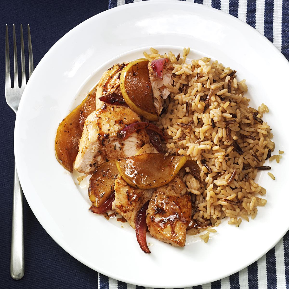 Chicken With Caramelized Pears Recipe How To Make It Taste Of Home