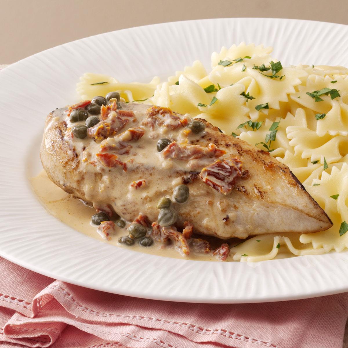 Chicken With Garlic Caper Sauce Recipe How To Make It Taste Of Home