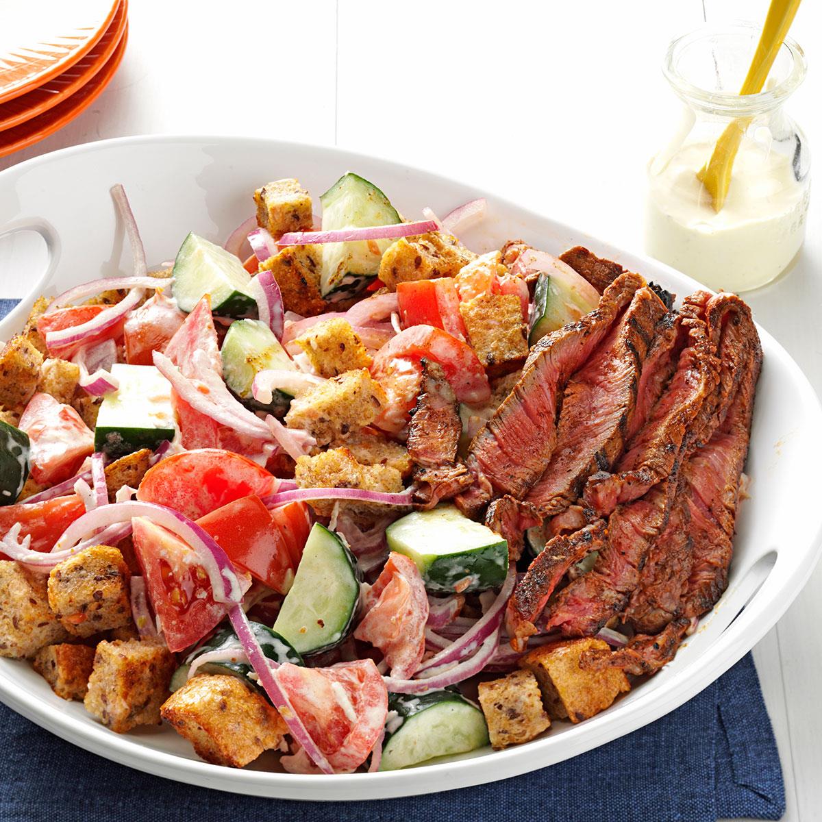 Chili-Rubbed Steak & Bread Salad image