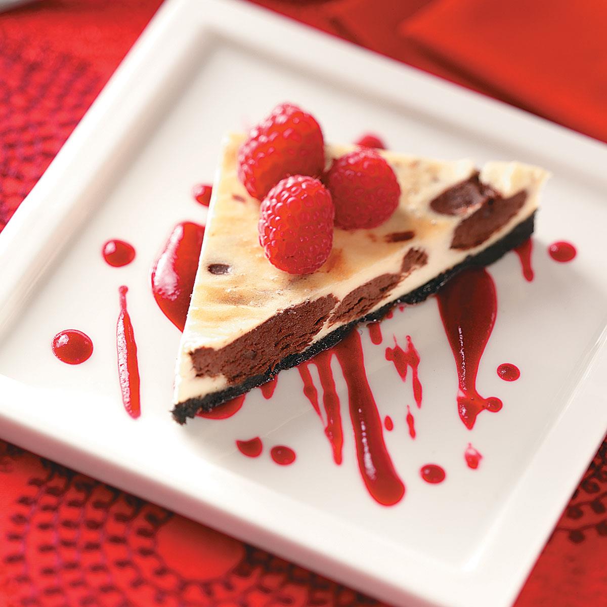 Chocolate Cheesecake Triangles_image
