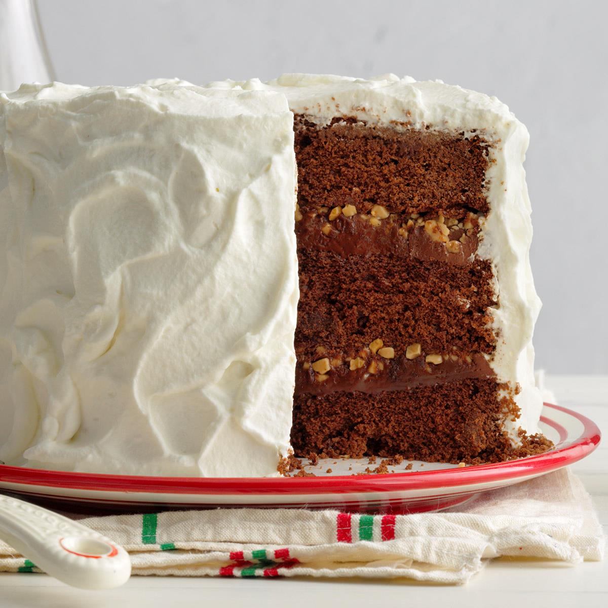 Chocolate Gingerbread Toffee Cake with Ginger Whipped Cream image