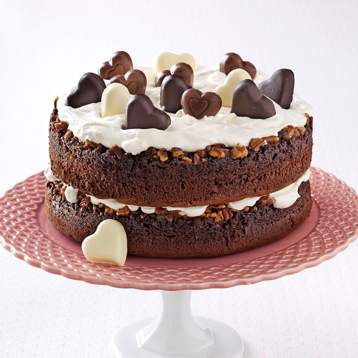 Chocolate Praline Layer Cake Recipe How To Make It Taste Of Home