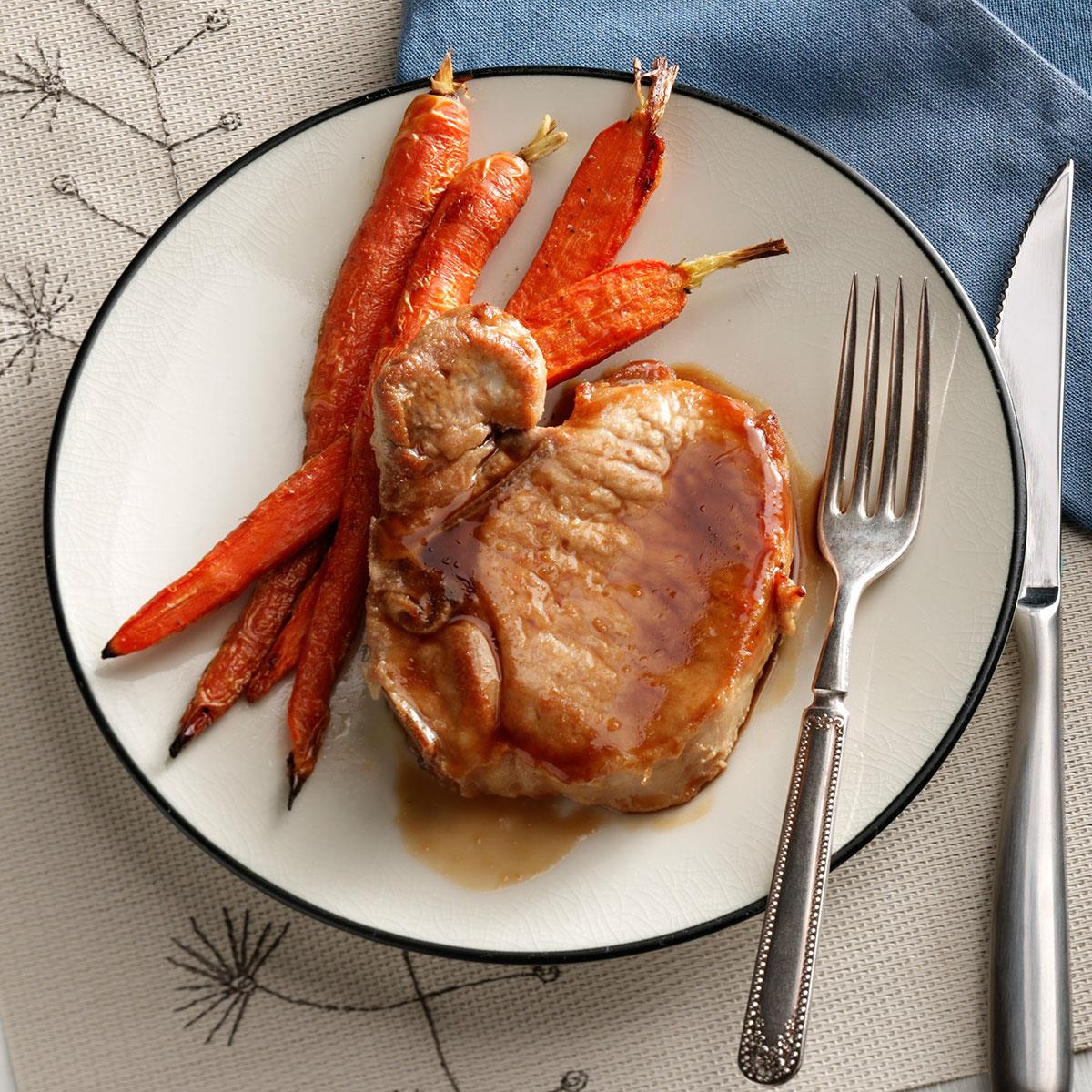 Cider-Glazed Pork Chops with Carrots-image