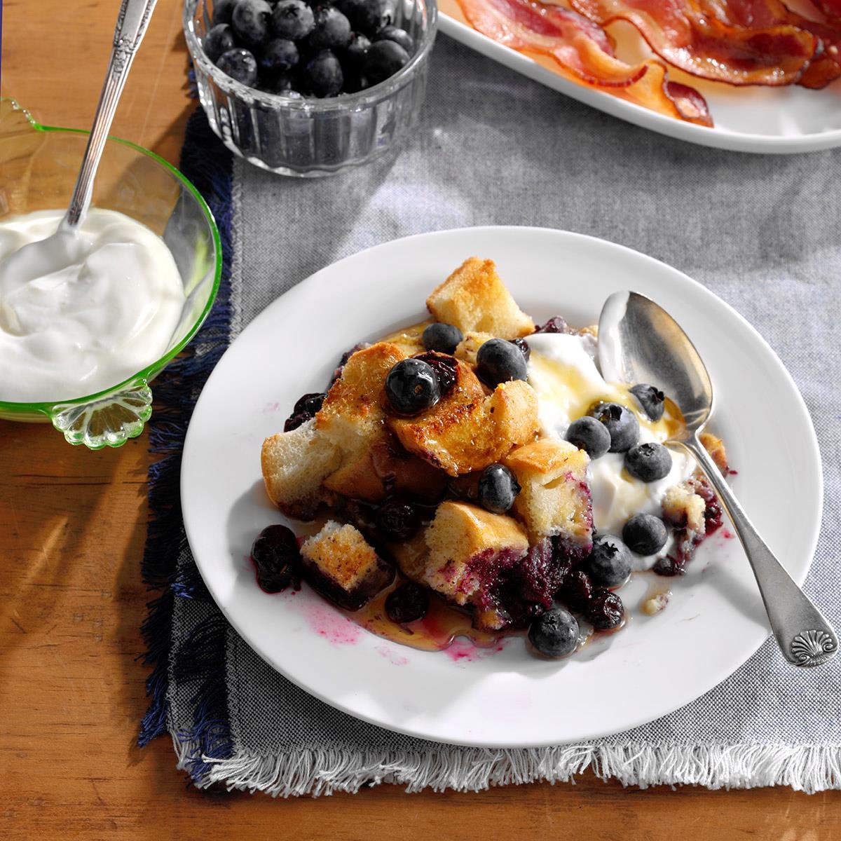Pressure-Cooker Cinnamon Blueberry French Toast
