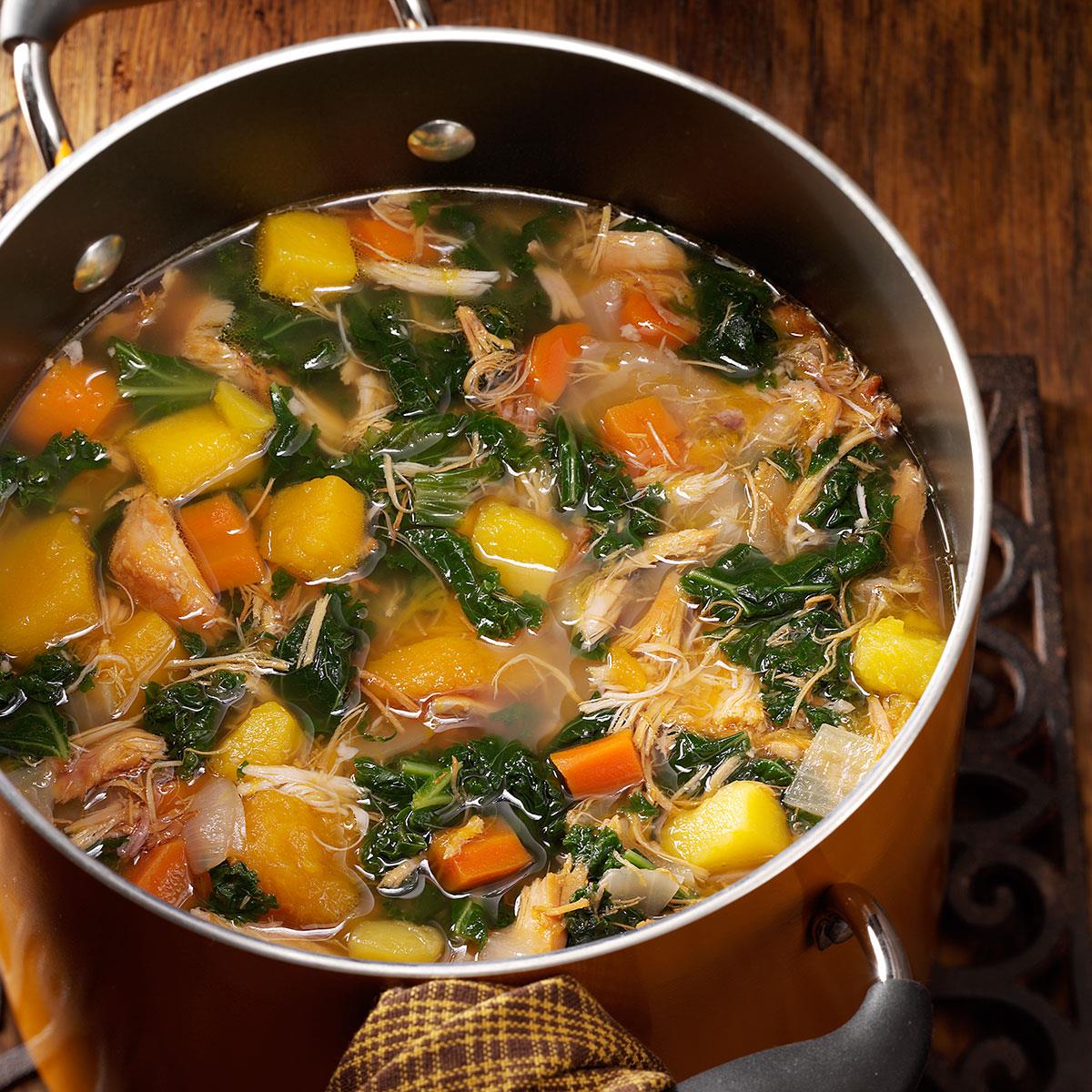 Colorful Chicken N Squash Soup Recipe How To Make It Taste Of Home