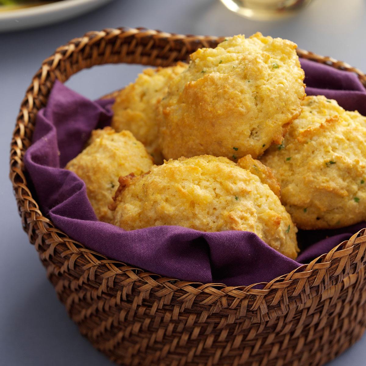 Cornmeal-Chive Drop Biscuits image