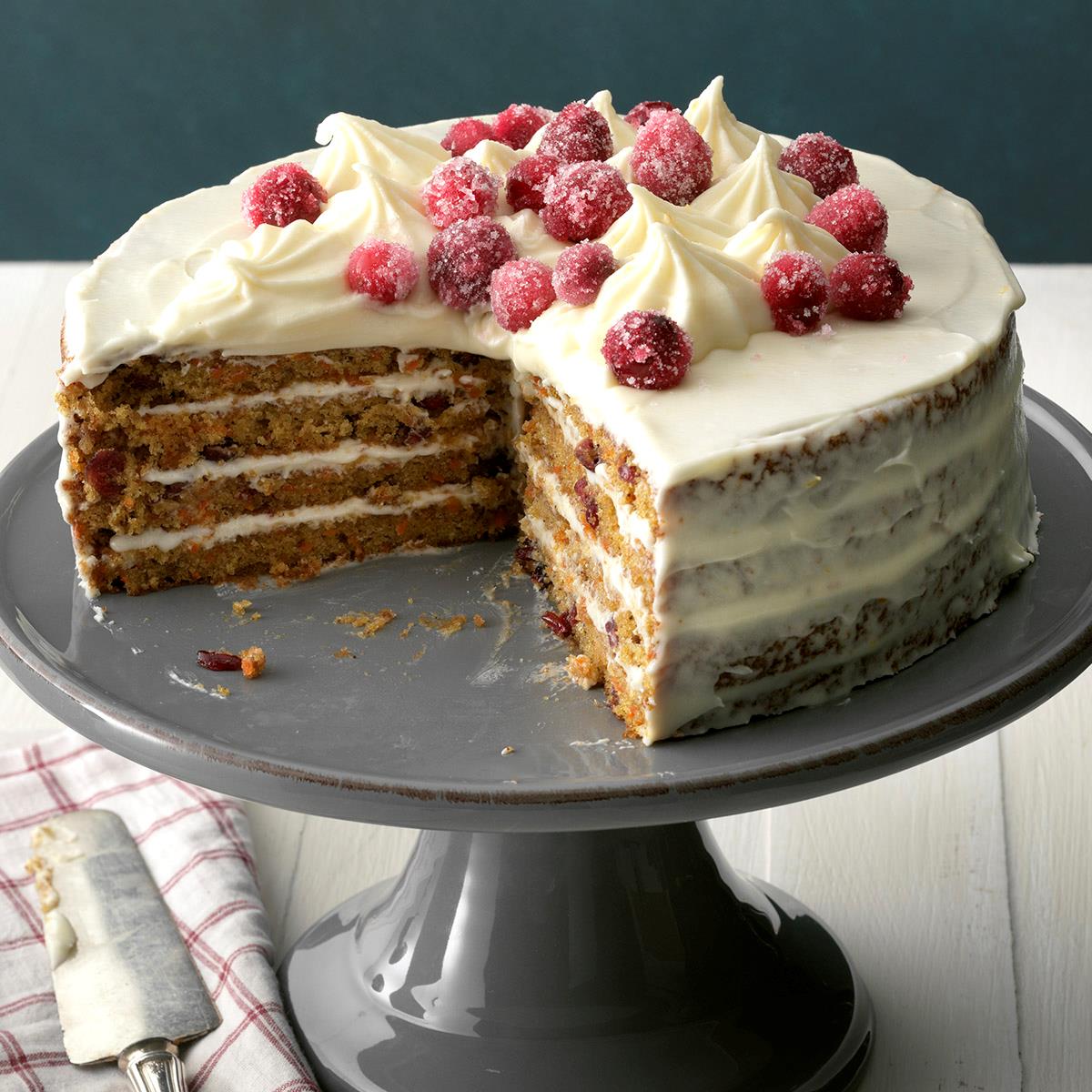 Cranberry Carrot Layer Cake Recipe How To Make It Taste Of Home