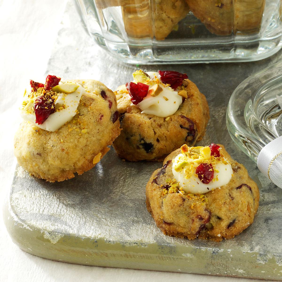 Cranberry-Pistachio Thumbprint Cookies image