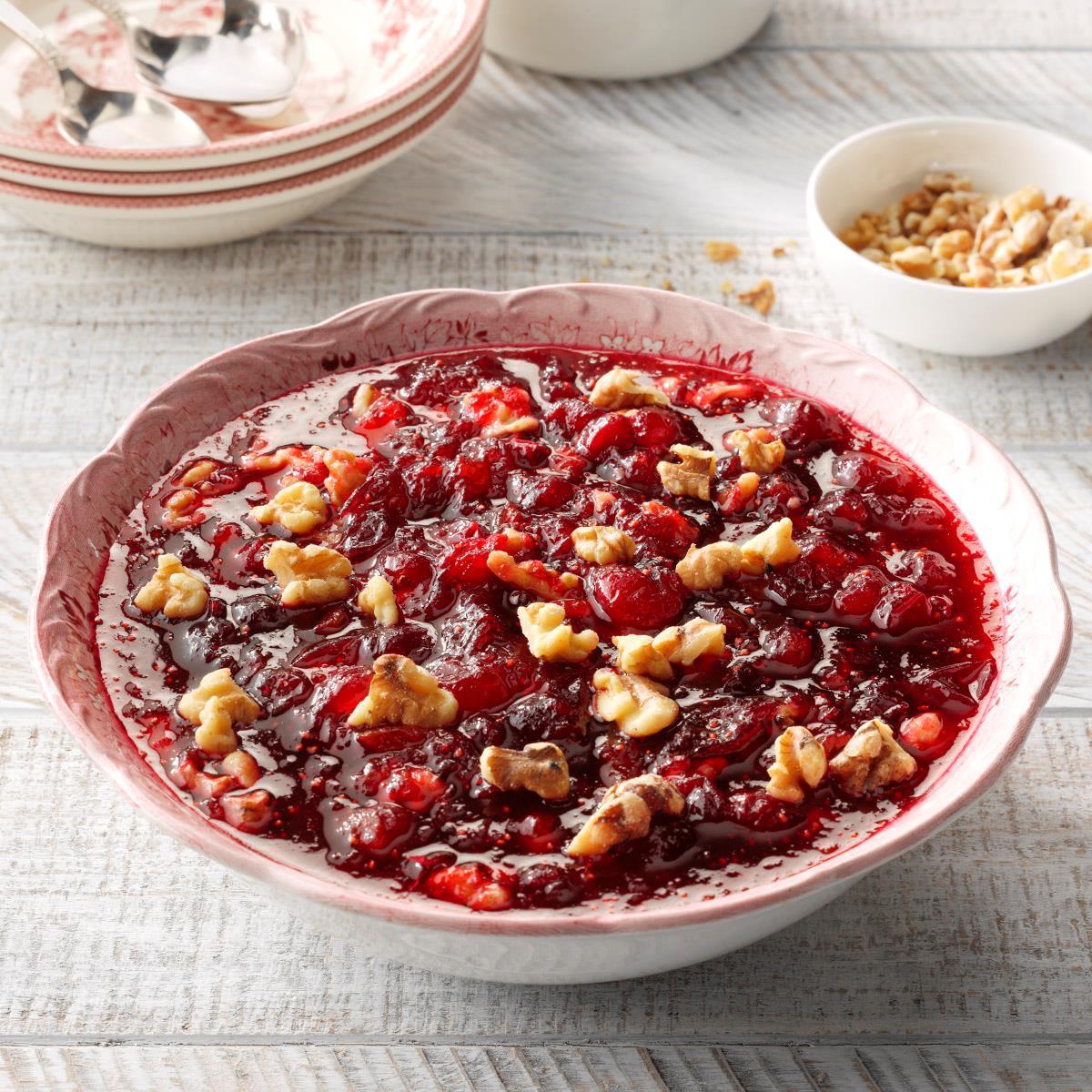 Cranberry Sauce With Walnuts Recipe How To Make It Taste Of Home