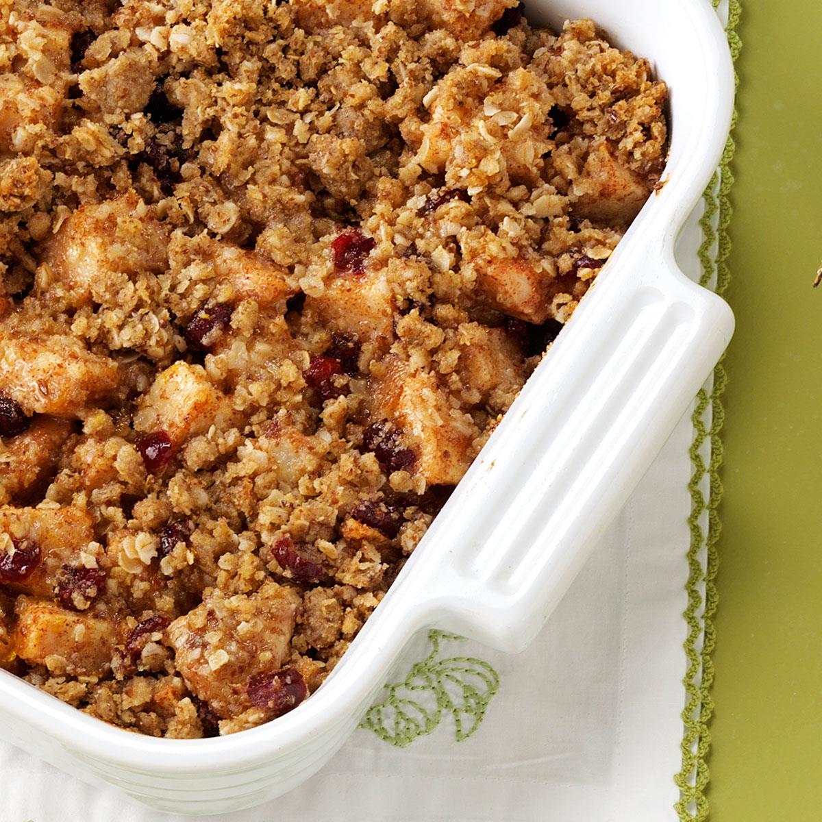 image of Cranberry and Pear Crisp recipe by Taste of Home