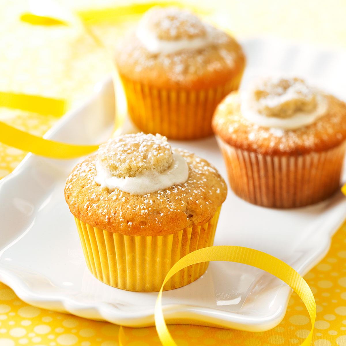 Cream-Filled Banana Cupcakes image