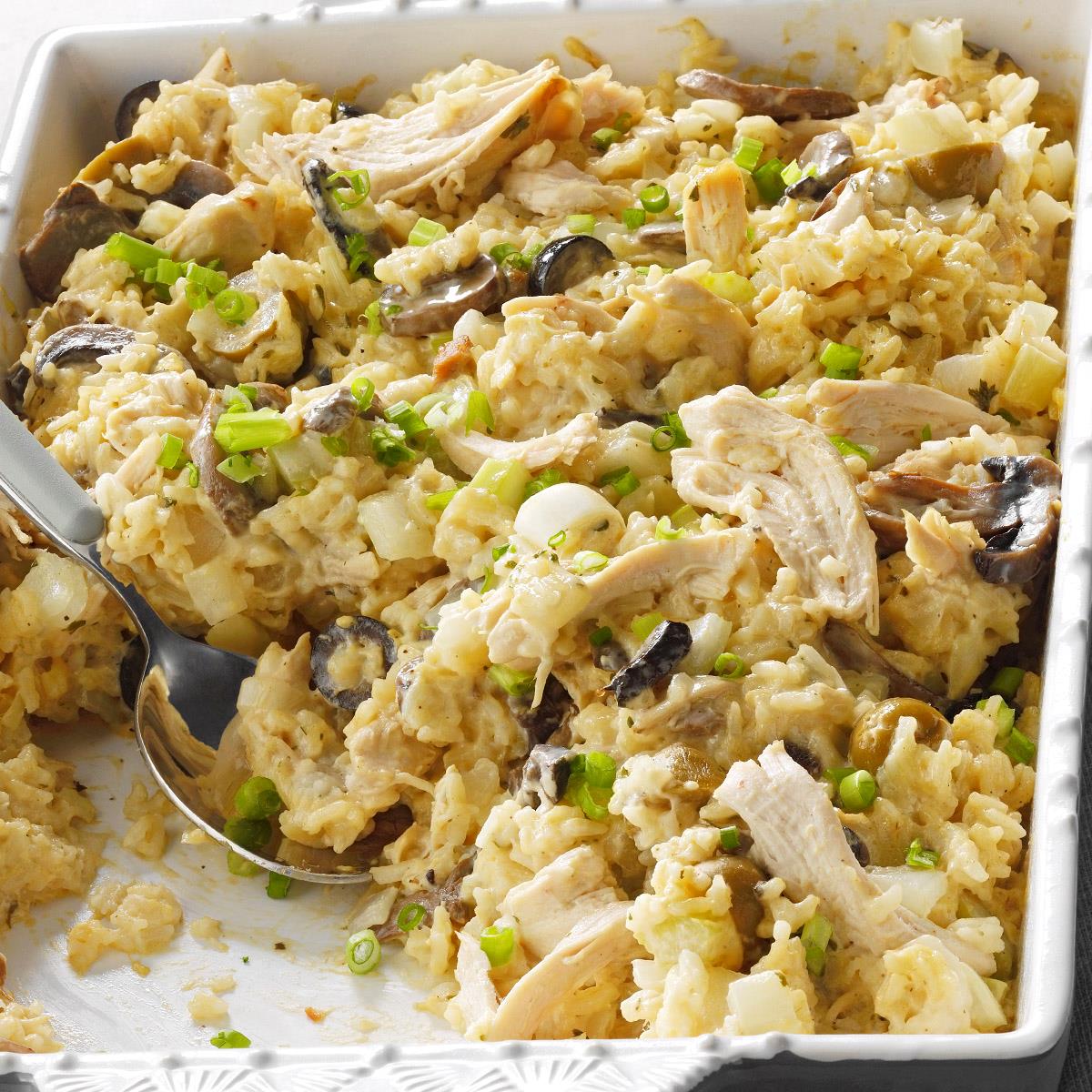 Creamy Chicken and Mushroom Rice Casserole-image