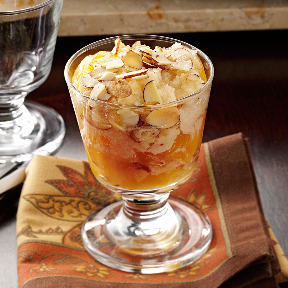 image of Crunchy Amaretto Peach Cobbler recipe by Taste of Home