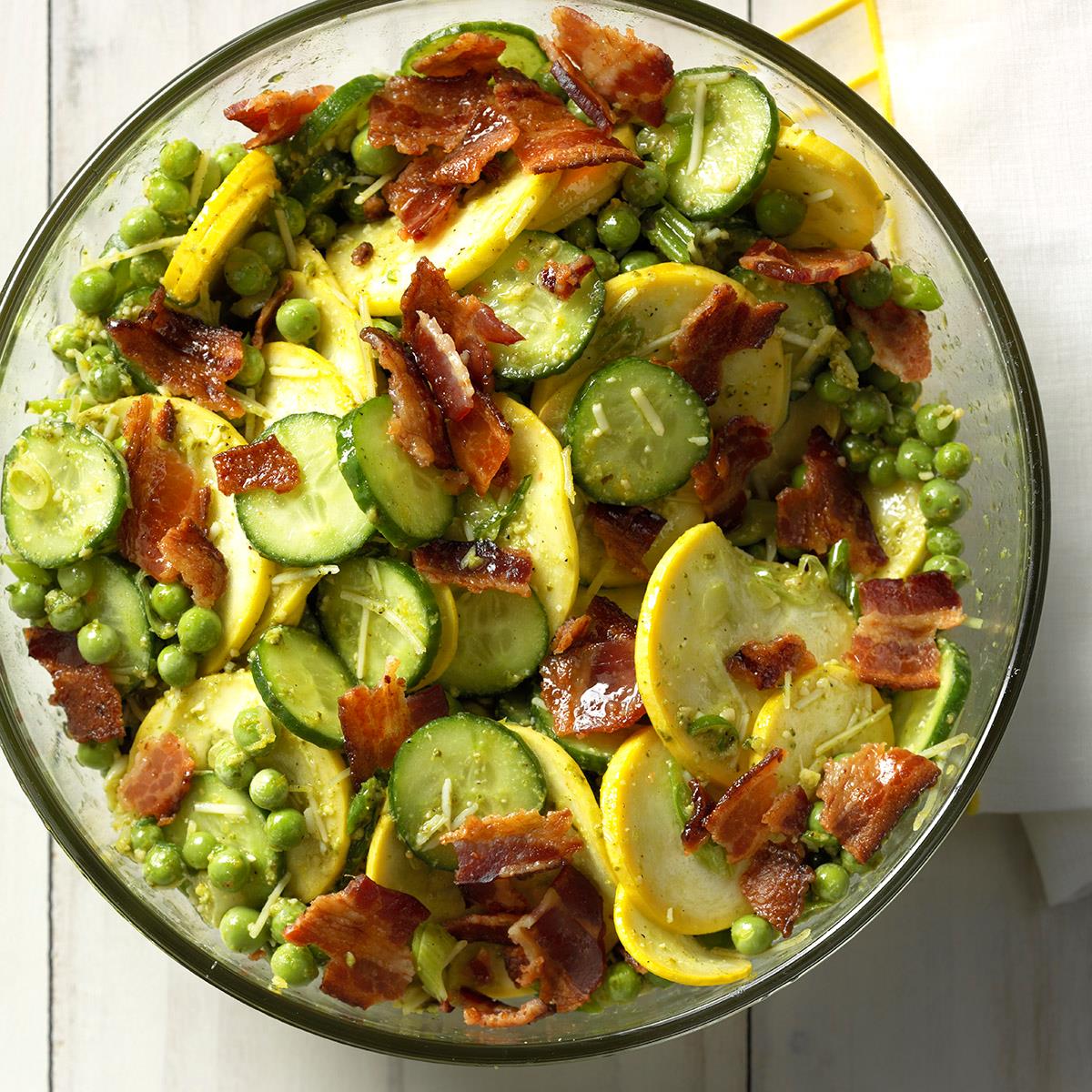 Crunchy Lemon Pesto Garden Salad Recipe Taste Of Home