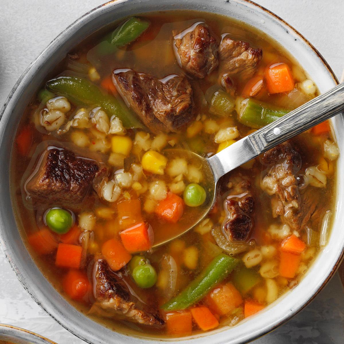 Slow-Cooker Beef and Barley Soup-image