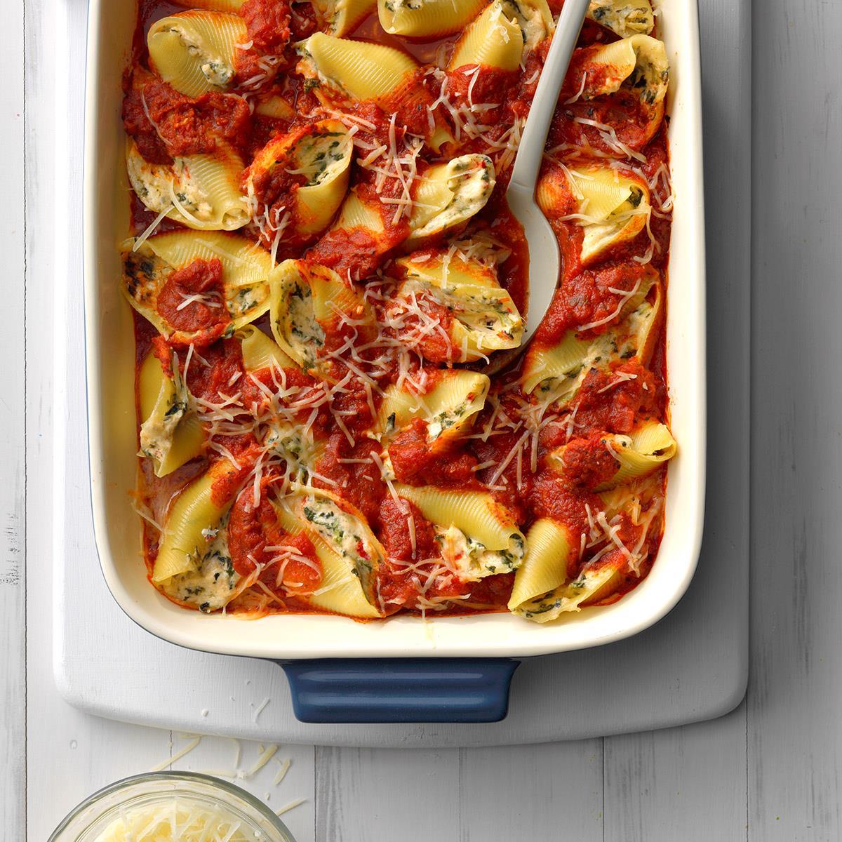 Decadent Spinach Stuffed Shells Recipe How To Make It Taste Of Home