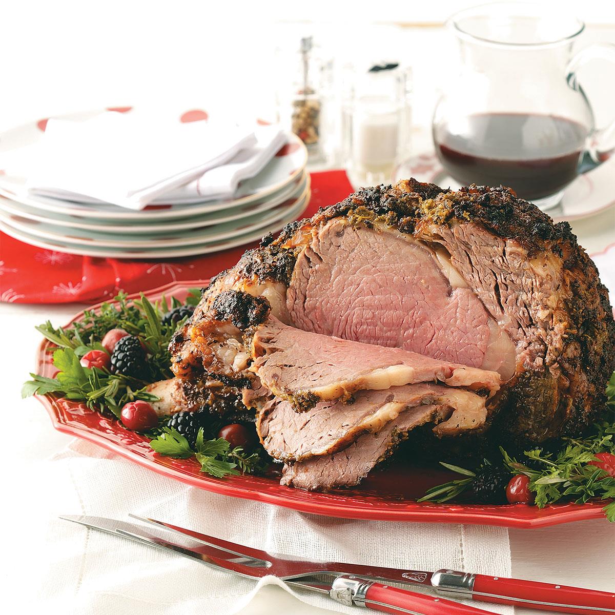 Herb Crusted Prime Rib Recipe How To Make It Taste Of Home