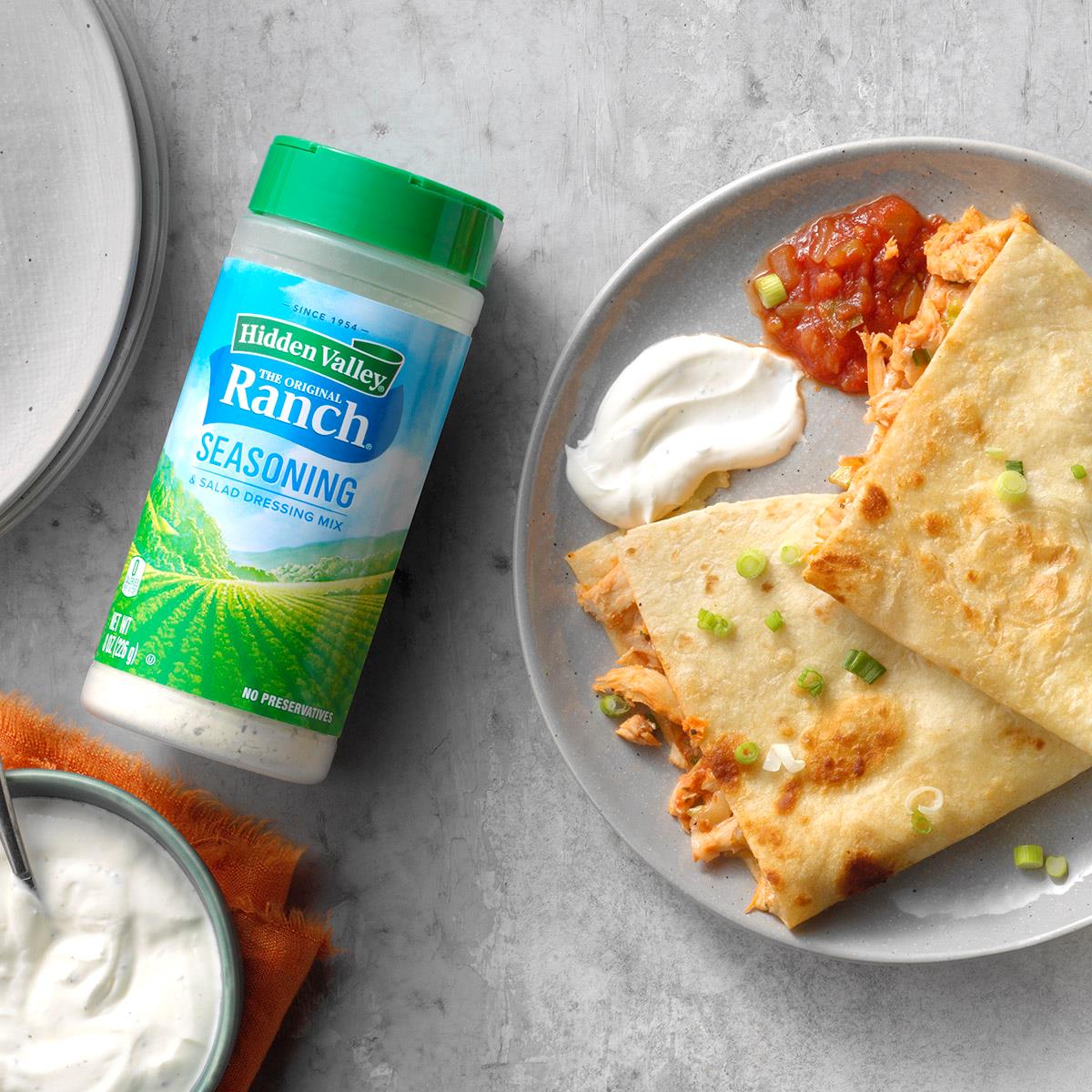 Ranch Chicken Quesadillas Recipe How To Make It Taste Of Home