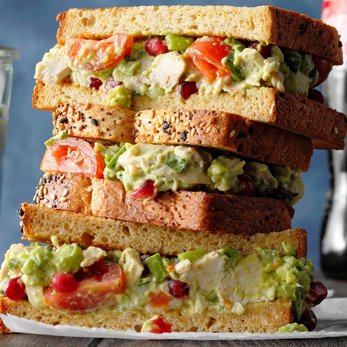 Guacamole Chicken Salad Sandwiches-image