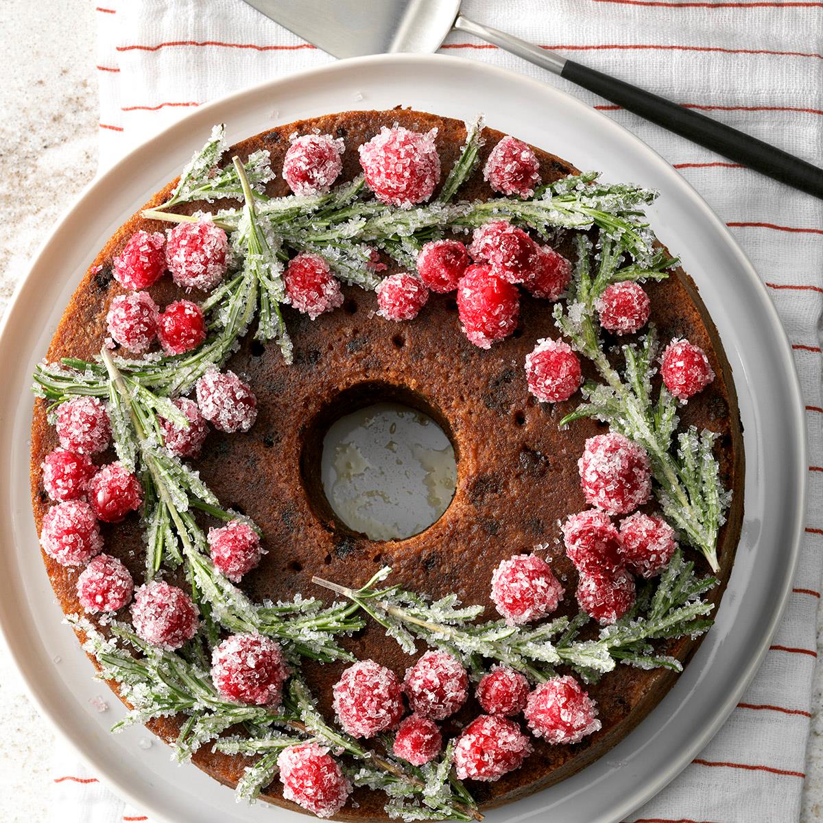 High Altitude Cranberry Christmas Cake with Sugared Cranberries - Curly  Girl Kitchen