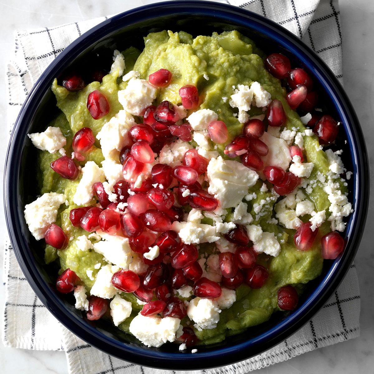 Pomegranate Guacamole with Feta Cheese image