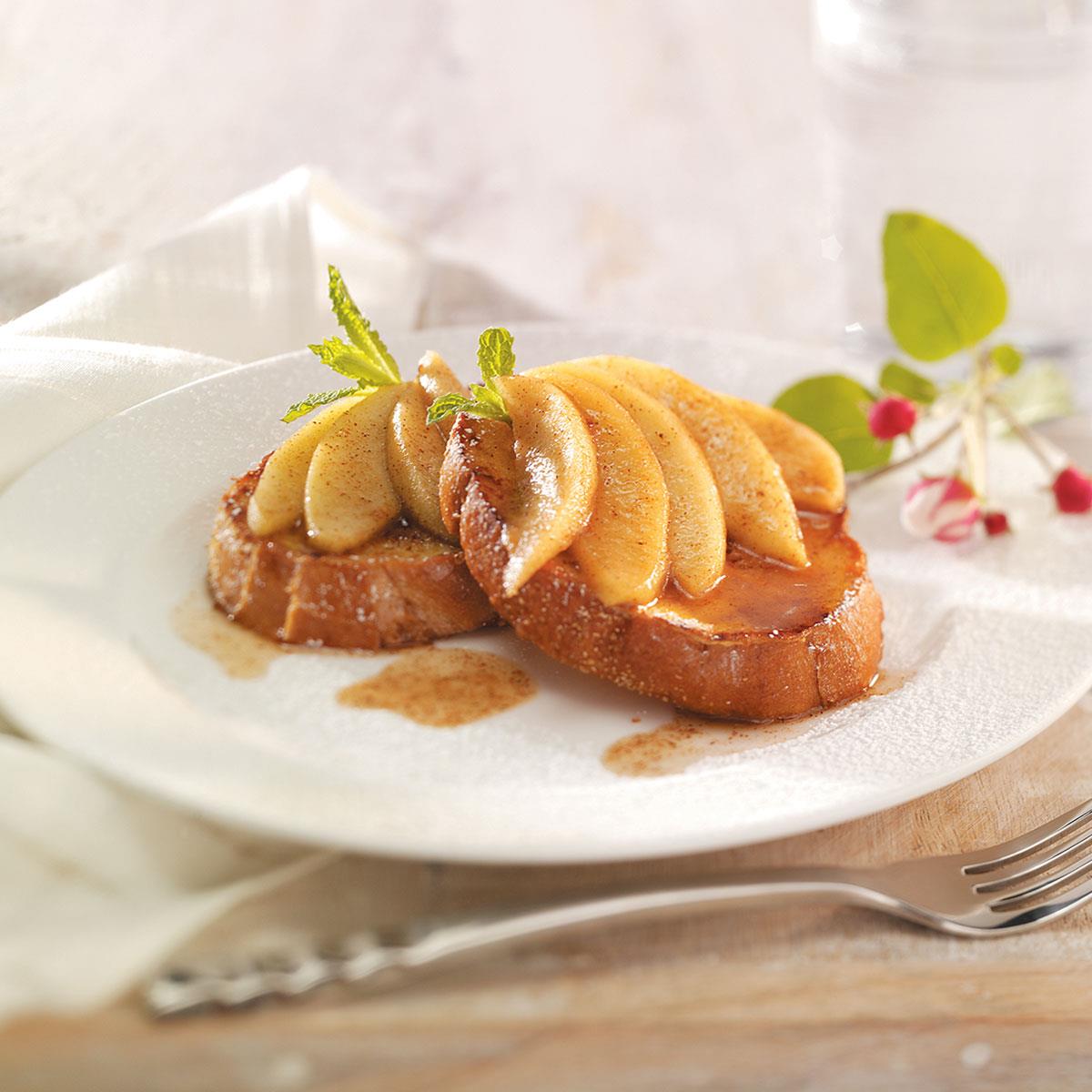 French Toast for Two with Apple Topping image