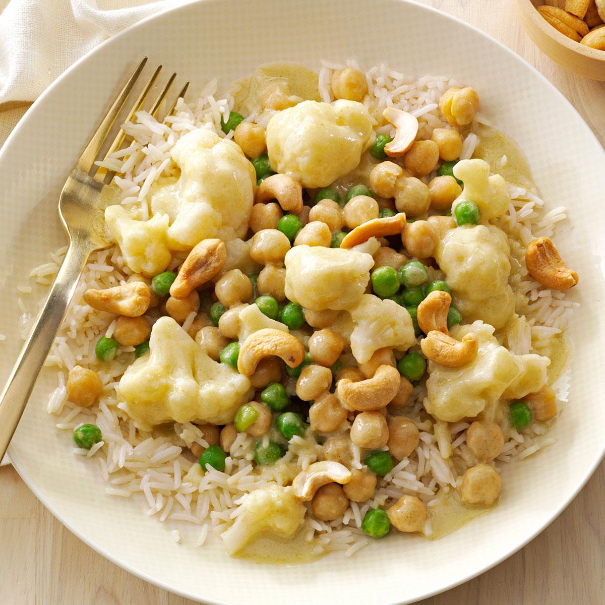 image of Garbanzo-Vegetable Green Curry recipe by Taste of Home