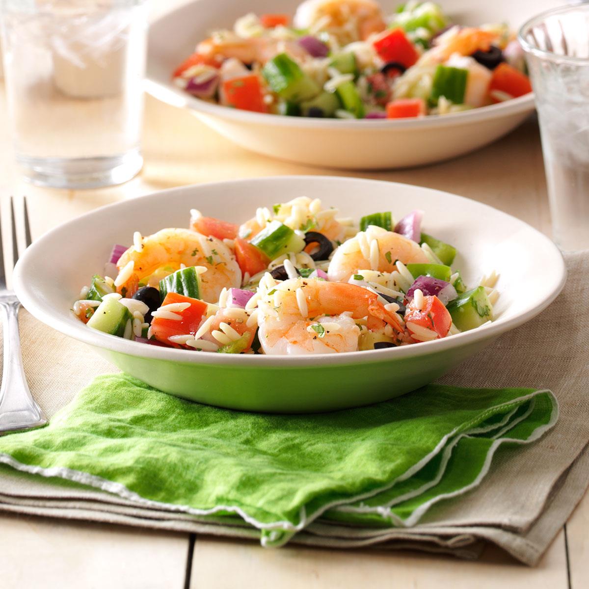 Garlic Shrimp Orzo Salad Recipe How To Make It Taste Of Home