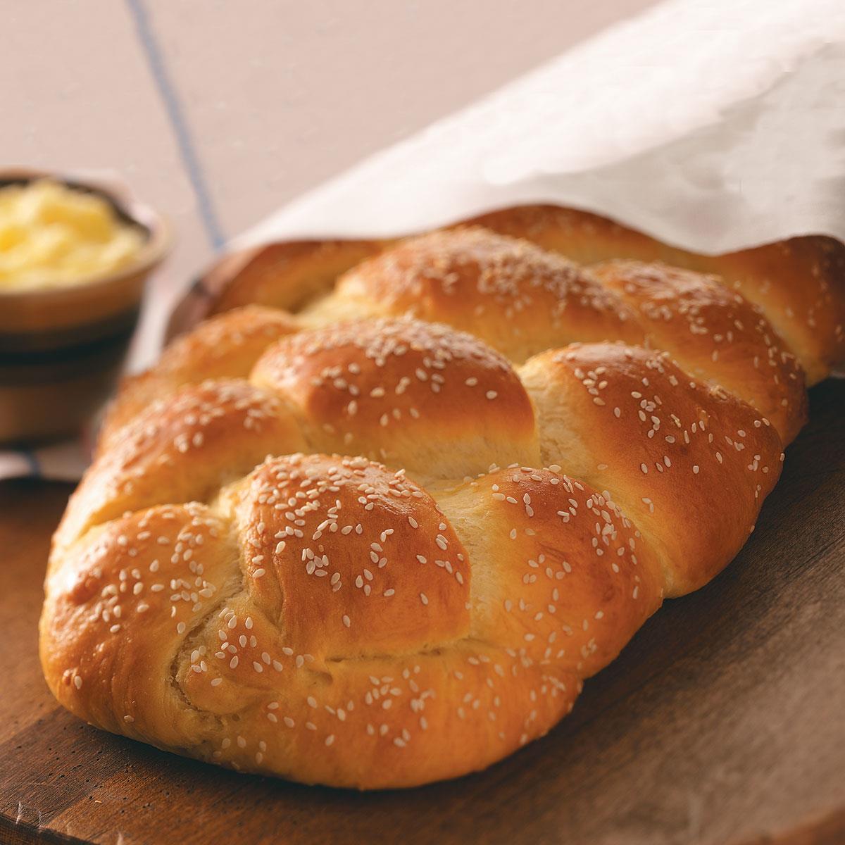 Golden Braided Sesame Bread image
