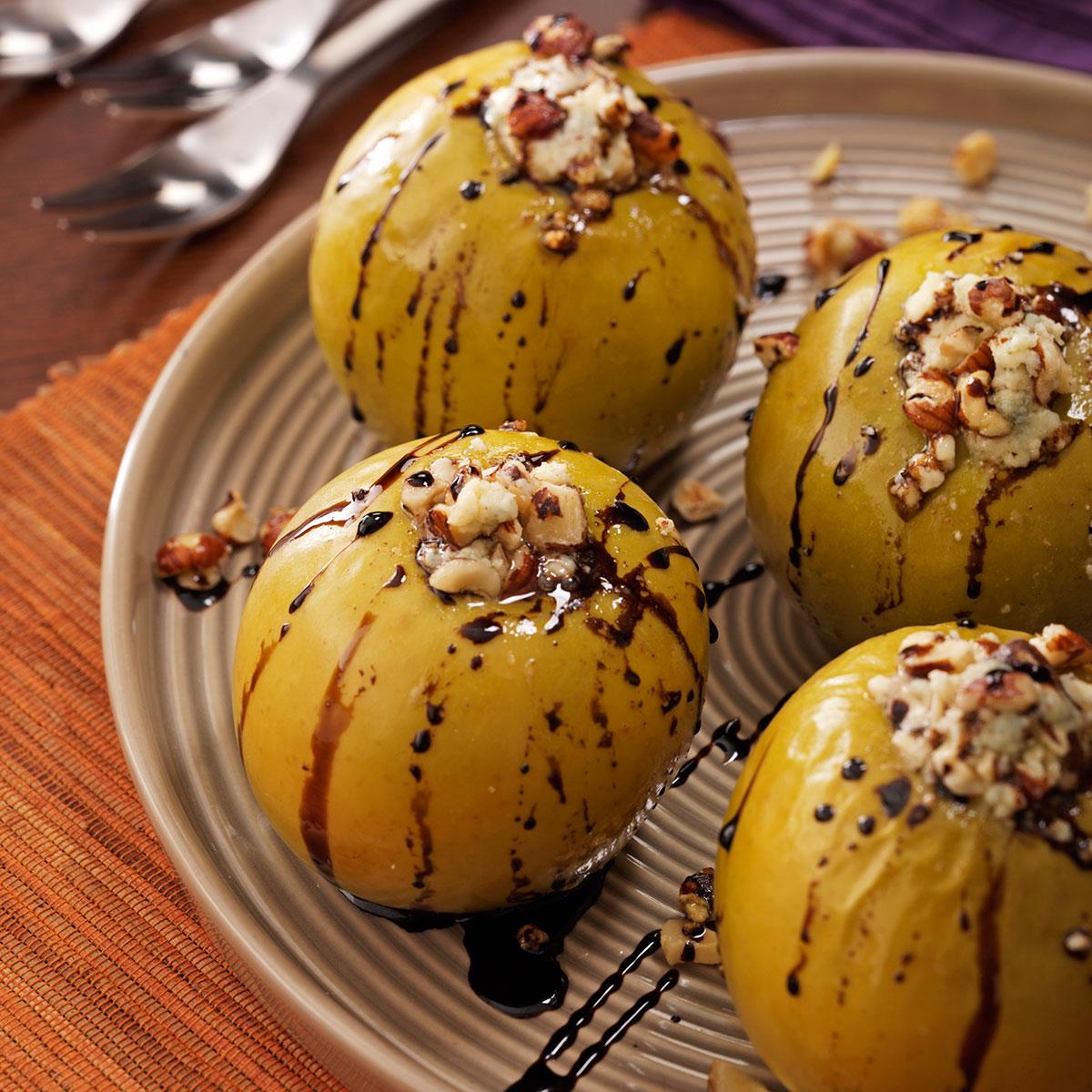 Gorgonzola Baked Apples with Balsamic Syrup_image