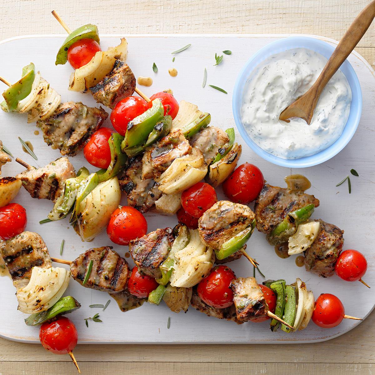 Greek Ouzo Pork Kabobs-image