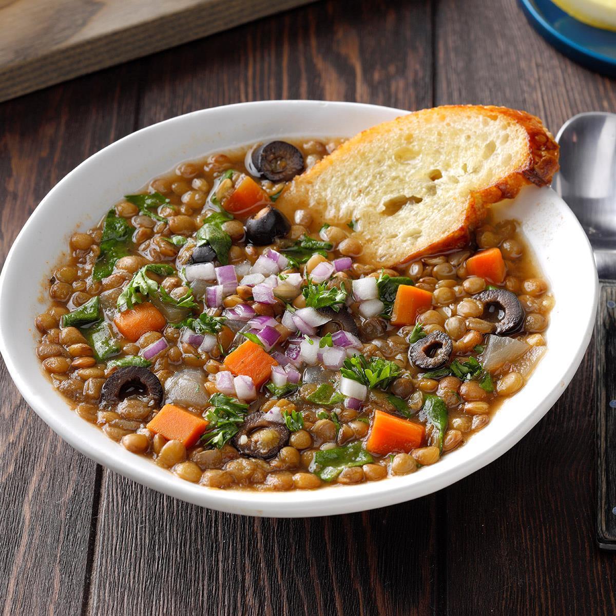 instant pot greek lentil soup