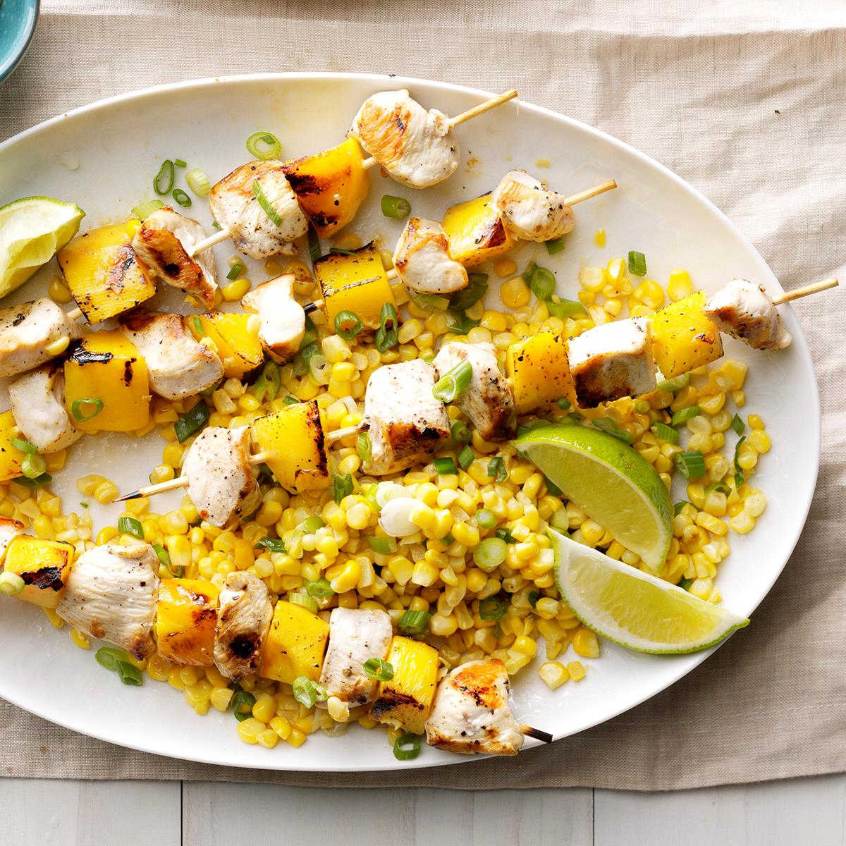 Grilled Chicken and Mango Skewers_image