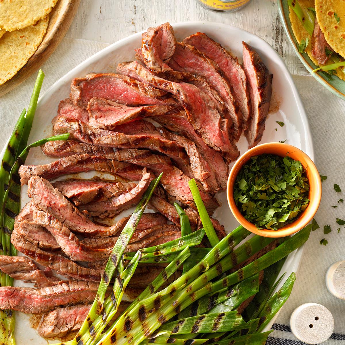 Grilled Onion & Skirt Steak Tacos image