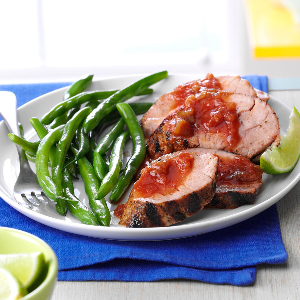 Grilled Pork with Spicy Pineapple Salsa-image