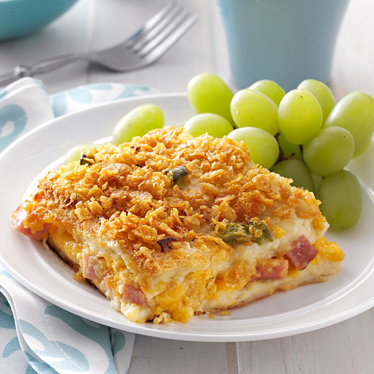 Ham N Cheese Strata Recipe How To Make It Taste Of Home