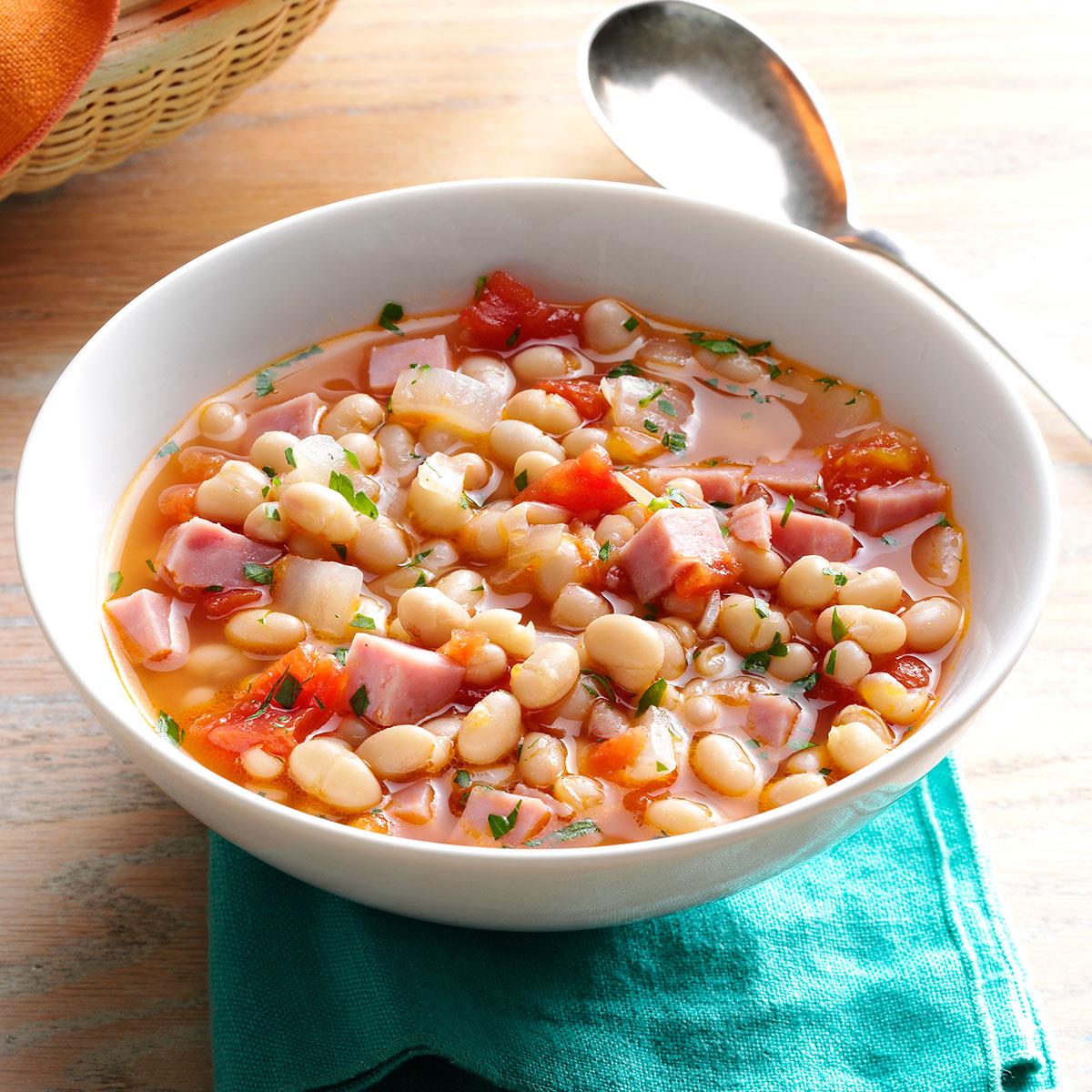 How To Make Ham And Navy Beans In Crock Pot White Bean And Ham Soup